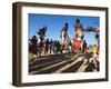 Samburu People Dancing, Laikipia, Kenya-Tony Heald-Framed Photographic Print