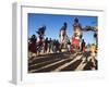 Samburu People Dancing, Laikipia, Kenya-Tony Heald-Framed Photographic Print