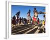 Samburu People Dancing, Laikipia, Kenya-Tony Heald-Framed Photographic Print