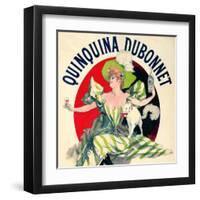 SAME AS ABOVE DIFFERENT RATIO: Quinquina Dubonnet Aperitif Vintage French Poster-null-Framed Art Print