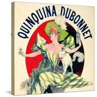 SAME AS ABOVE DIFFERENT RATIO: Quinquina Dubonnet Aperitif Vintage French Poster-null-Stretched Canvas