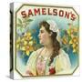 Samelson's Brand Cigar Box Label-Lantern Press-Stretched Canvas