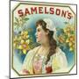 Samelson's Brand Cigar Box Label-Lantern Press-Mounted Art Print