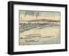 Samezu Beach at Omori, South of Shinagawa, C. 1850-1853-Utagawa Hiroshige-Framed Giclee Print