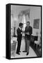 Sammy Davis Jr. with Richard Nixon in the Oval Office. March 4 1973-null-Framed Stretched Canvas