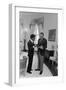 Sammy Davis Jr. with Richard Nixon in the Oval Office. March 4 1973-null-Framed Photo