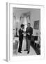 Sammy Davis Jr. with Richard Nixon in the Oval Office. March 4 1973-null-Framed Photo