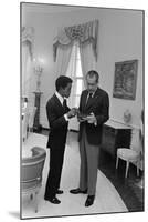 Sammy Davis Jr. with Richard Nixon in the Oval Office. March 4 1973-null-Mounted Photo