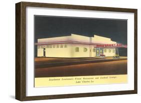 Sammy's Restaurant, Louisiana, Roadside Retro-null-Framed Art Print