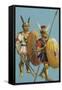 Samnite and Roman Soldiers-Severino Baraldi-Framed Stretched Canvas