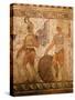 Samnite Warriors, Fresco from Paestum, 4th century BC-null-Stretched Canvas