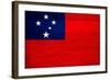 Samoa Flag Design with Wood Patterning - Flags of the World Series-Philippe Hugonnard-Framed Art Print