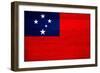 Samoa Flag Design with Wood Patterning - Flags of the World Series-Philippe Hugonnard-Framed Art Print