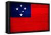 Samoa Flag Design with Wood Patterning - Flags of the World Series-Philippe Hugonnard-Framed Stretched Canvas