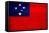 Samoa Flag Design with Wood Patterning - Flags of the World Series-Philippe Hugonnard-Framed Stretched Canvas