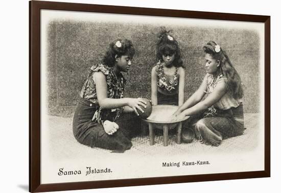 Samoan Women - Making Kawa-Kawa-null-Framed Photographic Print