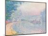 Samois, La Berge, matin, 1901-Paul Signac-Mounted Premium Giclee Print