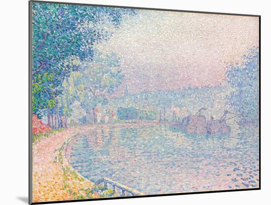 Samois, La Berge, matin, 1901-Paul Signac-Mounted Giclee Print