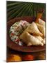 Samosas and Pilau Rice, Kenyan Food, Kenya, East Africa, Africa-Tondini Nico-Mounted Photographic Print