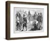 Samoset, Chief of the Pemaquids Visits the Pilgrim Fathers in 1621 (Litho)-American-Framed Premium Giclee Print