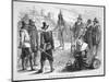 Samoset, Chief of the Pemaquids Visits the Pilgrim Fathers in 1621 (Litho)-American-Mounted Premium Giclee Print