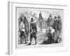 Samoset, Chief of the Pemaquids Visits the Pilgrim Fathers in 1621 (Litho)-American-Framed Giclee Print