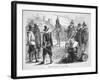 Samoset, Chief of the Pemaquids Visits the Pilgrim Fathers in 1621 (Litho)-American-Framed Giclee Print