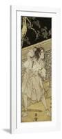 Samouraï tenant un sabre dans la nuit-Katsukawa Shunei-Framed Giclee Print