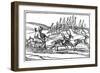 Samoyed Travelling on a Sleigh Pulled by Reindeer, Late 16th-Early 17th Century-null-Framed Giclee Print