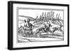 Samoyed Travelling on a Sleigh Pulled by Reindeer, Late 16th-Early 17th Century-null-Framed Giclee Print