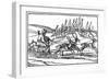 Samoyed Travelling on a Sleigh Pulled by Reindeer, Late 16th-Early 17th Century-null-Framed Giclee Print