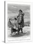 Samoyede Travelling on Snow-Shoes, Russia, 1877-null-Stretched Canvas