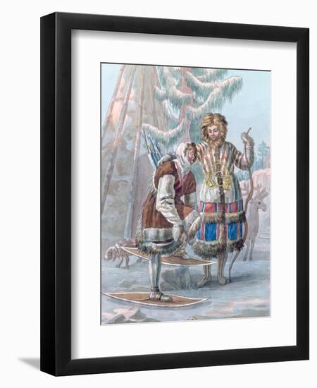 Samoyeds, Russia, 19th Century-Coqueret-Framed Premium Giclee Print