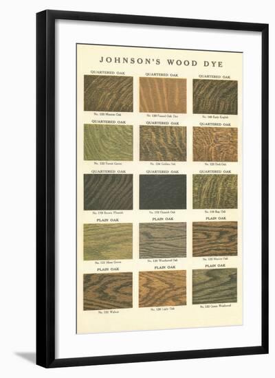 Sample Swatches of Wood Dye-null-Framed Art Print