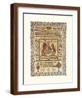 Sampler with Coat of Arms-Mary Hammersley-Framed Premium Giclee Print