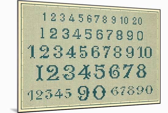 Sampler with Numbers-null-Mounted Art Print