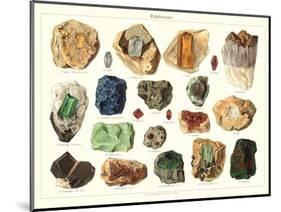 Samples of Gemstones-null-Mounted Art Print