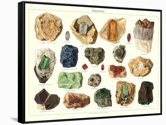 Samples of Gemstones-null-Framed Stretched Canvas