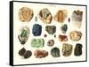 Samples of Gemstones-null-Framed Stretched Canvas