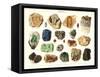 Samples of Gemstones-null-Framed Stretched Canvas