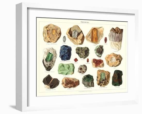 Samples of Gemstones-null-Framed Art Print