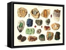 Samples of Gemstones-null-Framed Stretched Canvas