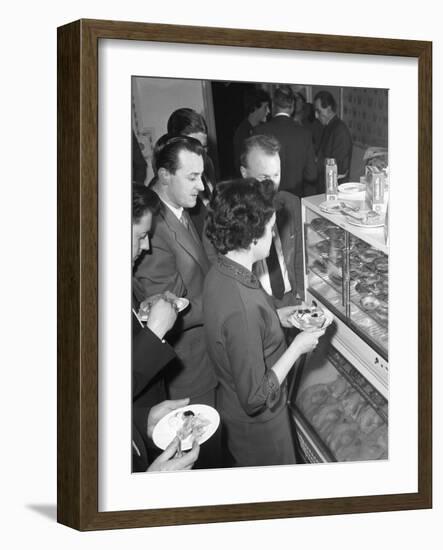 Sampling Chicken Patties, Wilsic, Near Doncaster, South Yorkshire, 1961-Michael Walters-Framed Photographic Print