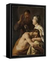 Samson and Delilah, 1630-35-Jan The Elder Lievens-Framed Stretched Canvas