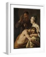 Samson and Delilah, 1630-35-Jan The Elder Lievens-Framed Giclee Print