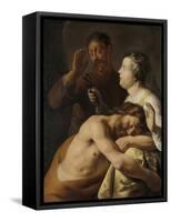 Samson and Delilah, 1635-Jan Lievens-Framed Stretched Canvas