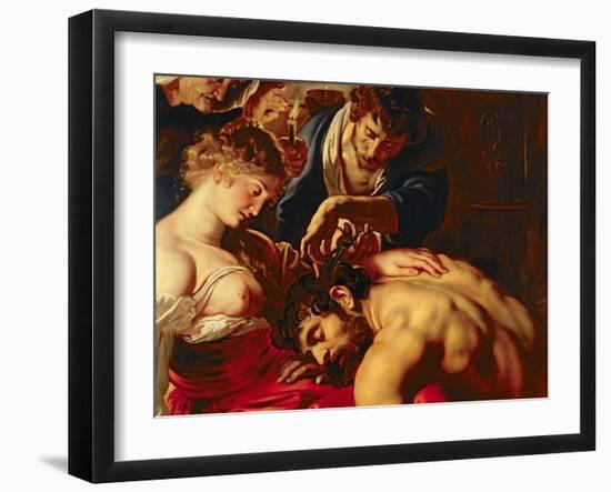 Samson and Delilah, C.1609-Peter Paul Rubens-Framed Giclee Print