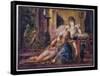 Samson and Delilah (W/C)-Gustave Moreau-Framed Stretched Canvas