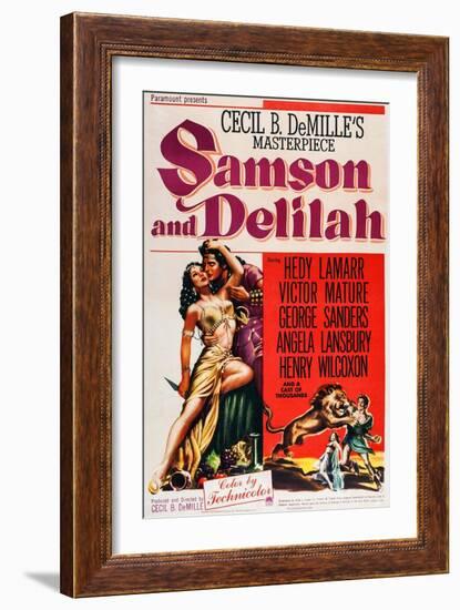 Samson and Delilah-null-Framed Art Print