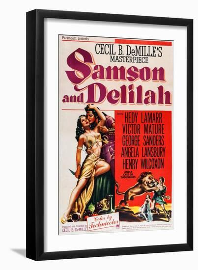 Samson and Delilah-null-Framed Art Print